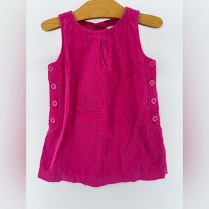 Baby Gap Girl's Pink Corduroy Jumper Valentine - Size 2 years - Like New!